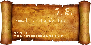 Tombácz Rozália névjegykártya