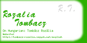 rozalia tombacz business card