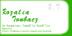rozalia tombacz business card